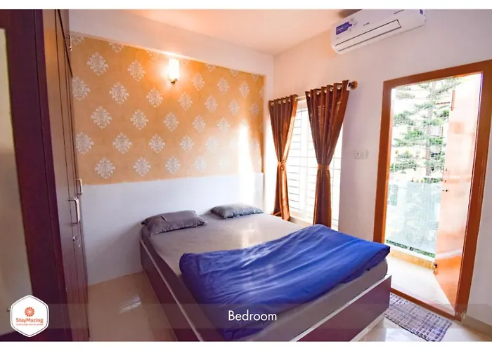Staymazing-24 Hrs Check In & Out- 1,2 & 3 Bhk Ac Balcony Apartments At Manyata,Hebbal-30 Mins To Airport