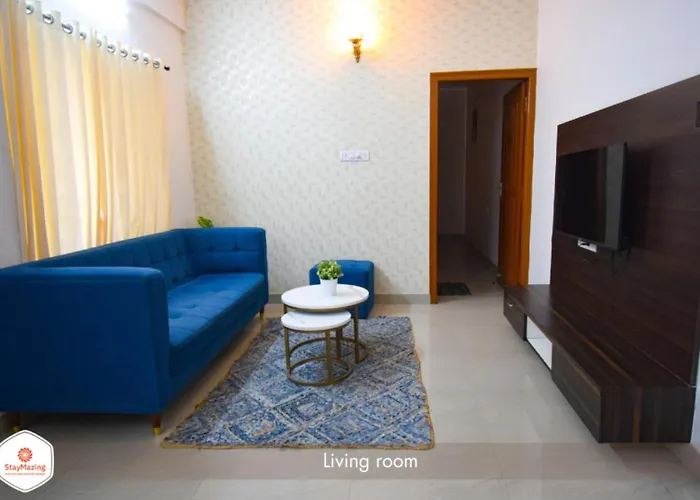 Staymazing-24 Hrs Check In & Out- 1,2 & 3 Bhk Ac Balcony Apartments At Manyata,Hebbal-30 Mins To Airport